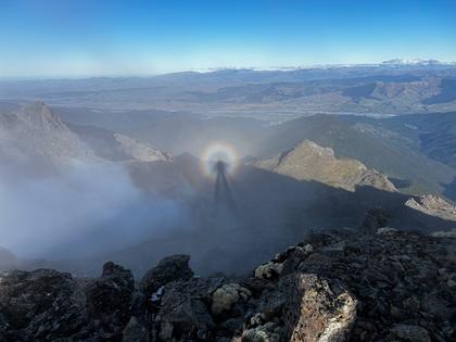 Brockenspectre from Mt Richmond. (Photo credit: Lynsey)
