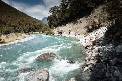 Walking up the Travers Valley
