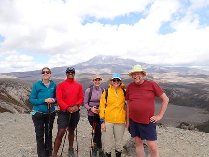 Above Upper Tama Lake with Mt Ngāuruhoe in the background (Credit: passerby)