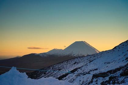 Mt Ngauruhoe at sun rise (credit Gareth)