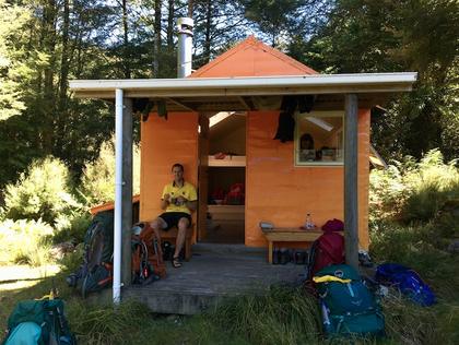 Matt at Makaretu Hut.