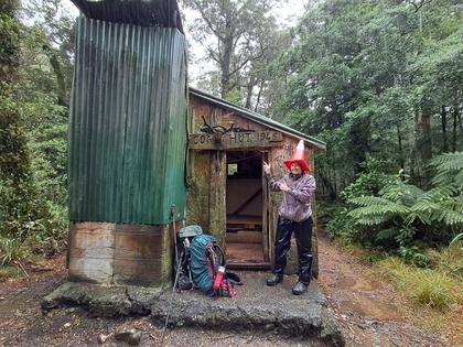 Jo at Cone Hut