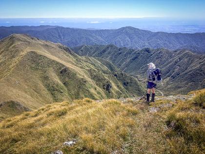 Descending Thompson in the Tararua Range