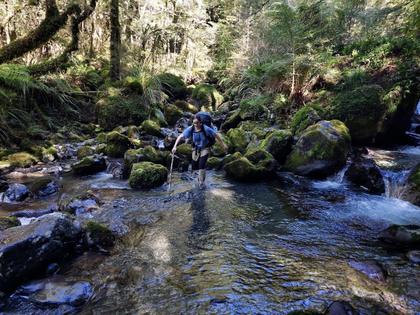 Heading up South Mitre Stream