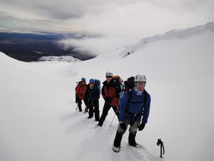 En route to the crater