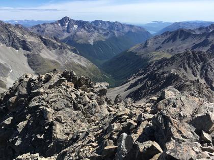 The view looking North along the summit ridge of Kehu Peak