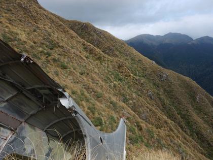 Some of the fuselage. Mt Holdsworth in far distance