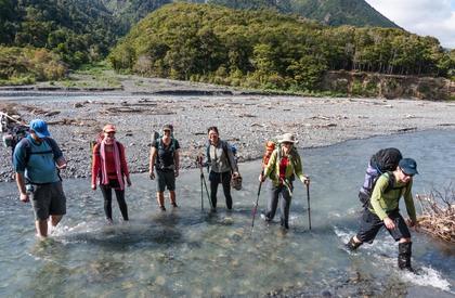 crossing the river