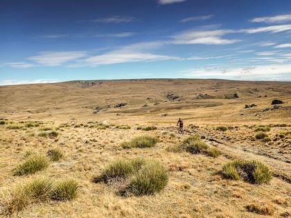 Mountain biking on the Old Woman Range, Otago