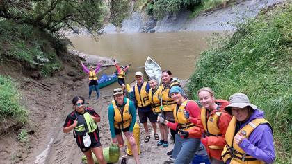 Ready to enter the water at Retaruke