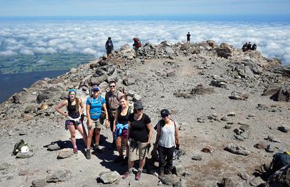 The WTMC group on the Taranaki summit
