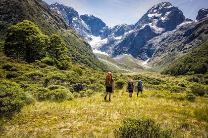 Starting up Mistake Creek Fiordland National Park