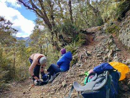 Downhill to Iris Burn