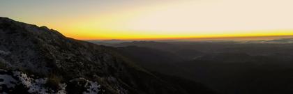 Sunrise from the East as seen from Longview Hut