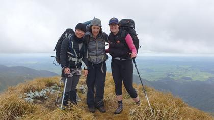 Trampers on a ridge