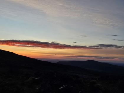 Red sky at night, Shepherd’s delight! Sunset from the deck at the end of Day 1 (Credit: Sara)