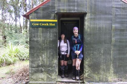 Jamie and Aimee at Cow Creek Hut.