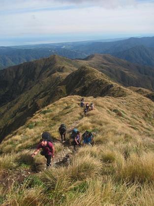 Marching up to Mount Hector (Photo credit: Henry)