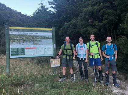 Team photo; all smiles before the stopwatch was started