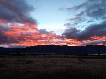 Sunrise from our campsite at the start of the Bush Stream track.