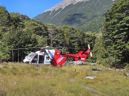 French walker evacuated by Westpac Rescue helicopter (Credit Sara)