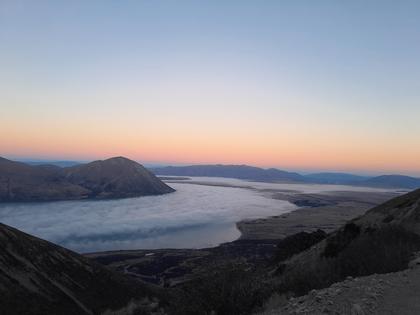 The last of daylight from the Ōhau Skifield road