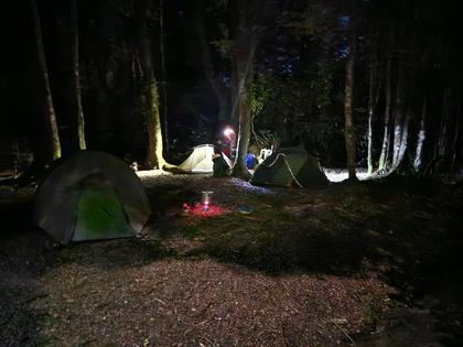 Our campsite at the road end on Friday night (Photo credit: Michael)