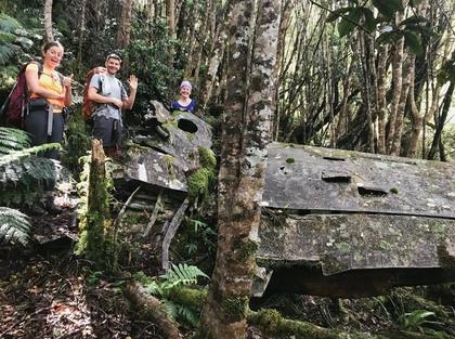 Revisiting the plane wreck. Photo credit: Caryl