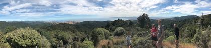 Panorama of some of the group and the view. Photo credit: Cindy